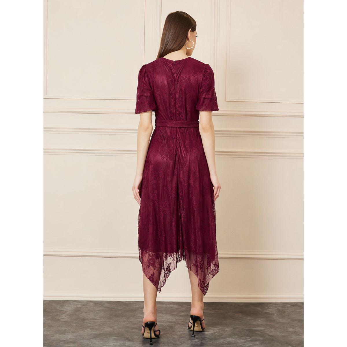 فستان ميدي بحافة غير متماثلة الطول-women-clothing-dresses-image-4