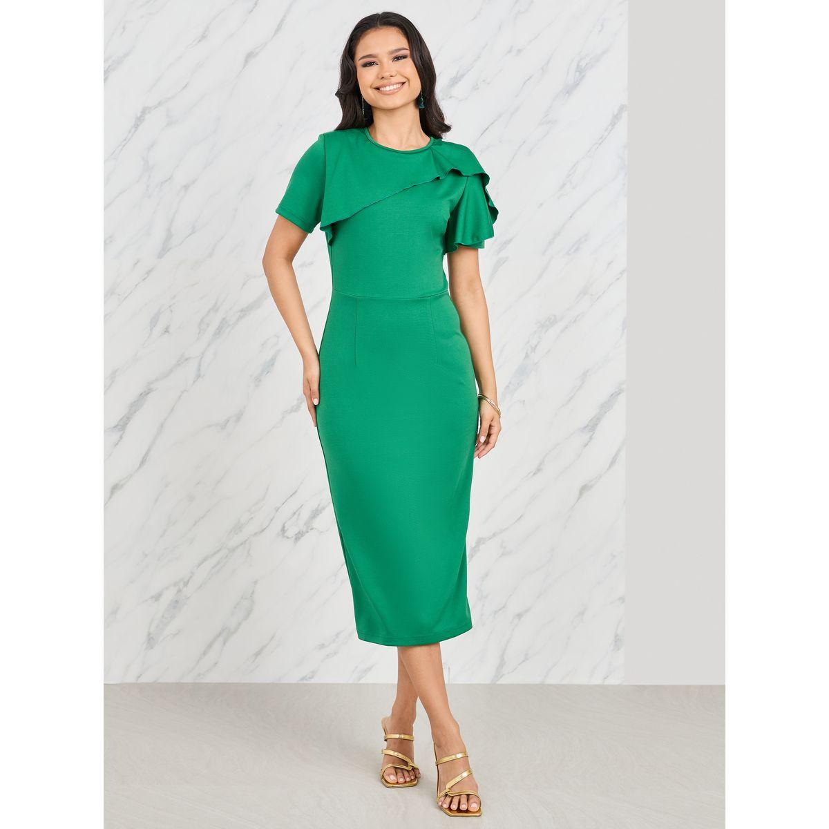 فستان ميدي بتفاصيل كشكش-women-clothing-dresses-image-1