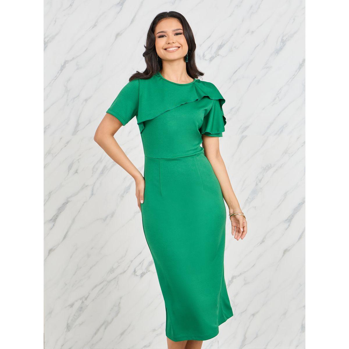 فستان ميدي بتفاصيل كشكش-women-clothing-dresses-image-2