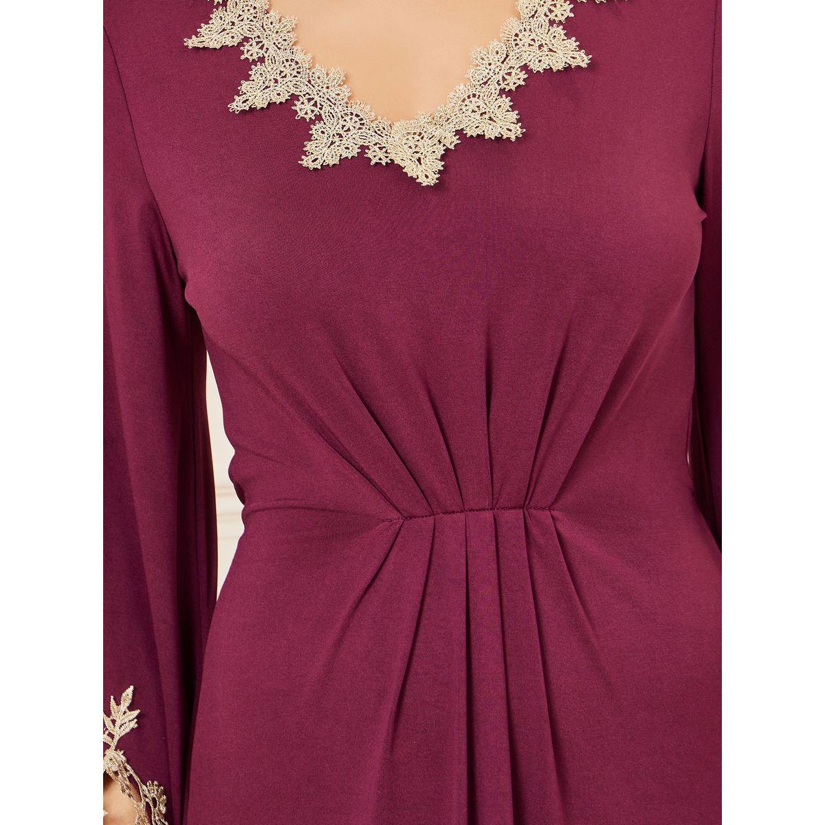 Styli Embroidered Lace Detail A-Line Midi Dress-women-clothing-dresses-image-3