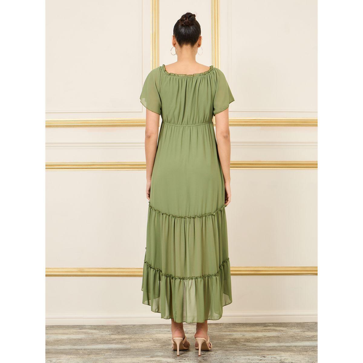 Styli Ruffle Detail A-Line Shift Midi Dress-women-clothing-dresses-image-4