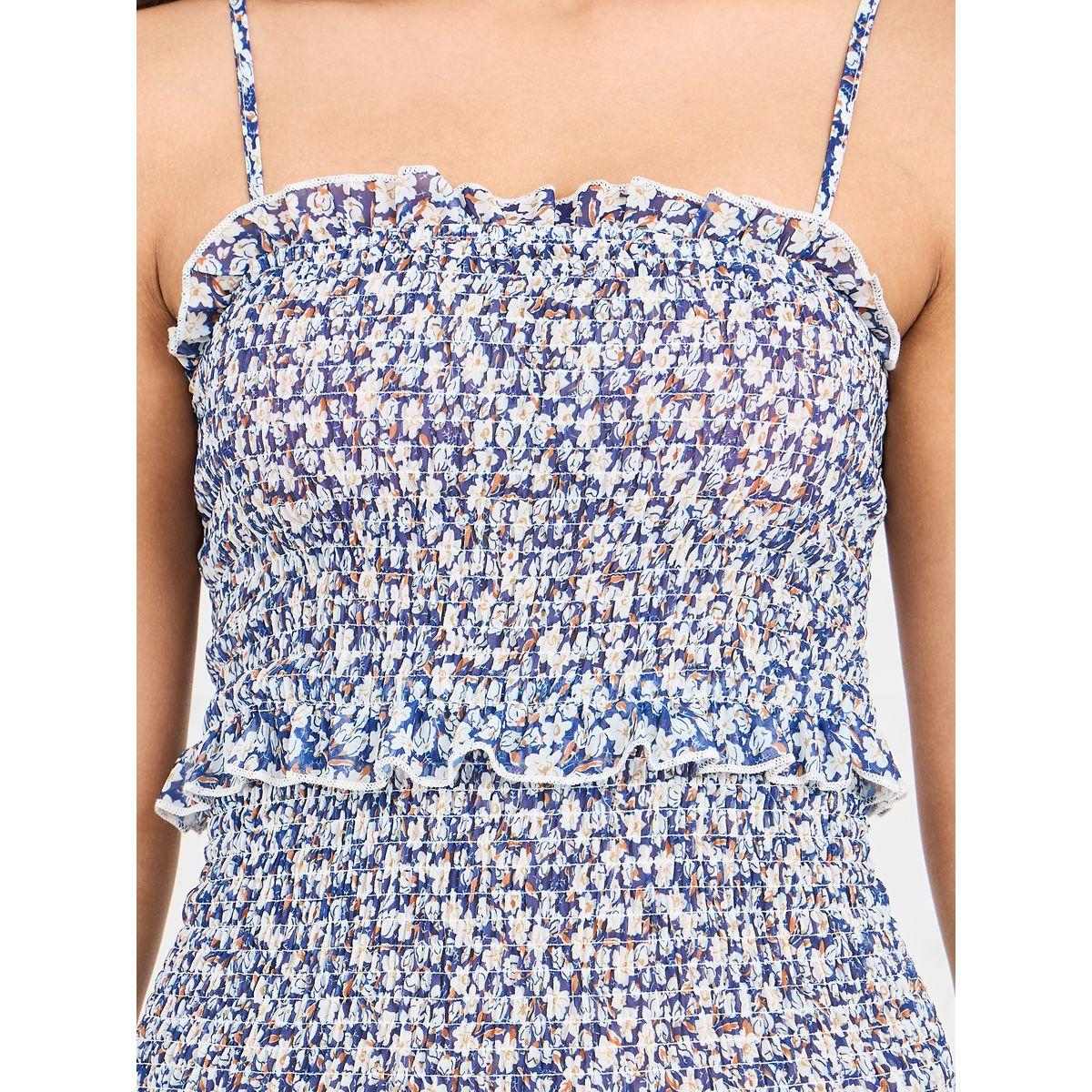 فستان ميدي بديكون بطبعة زهور وكشكش-women-clothing-dresses-image-3