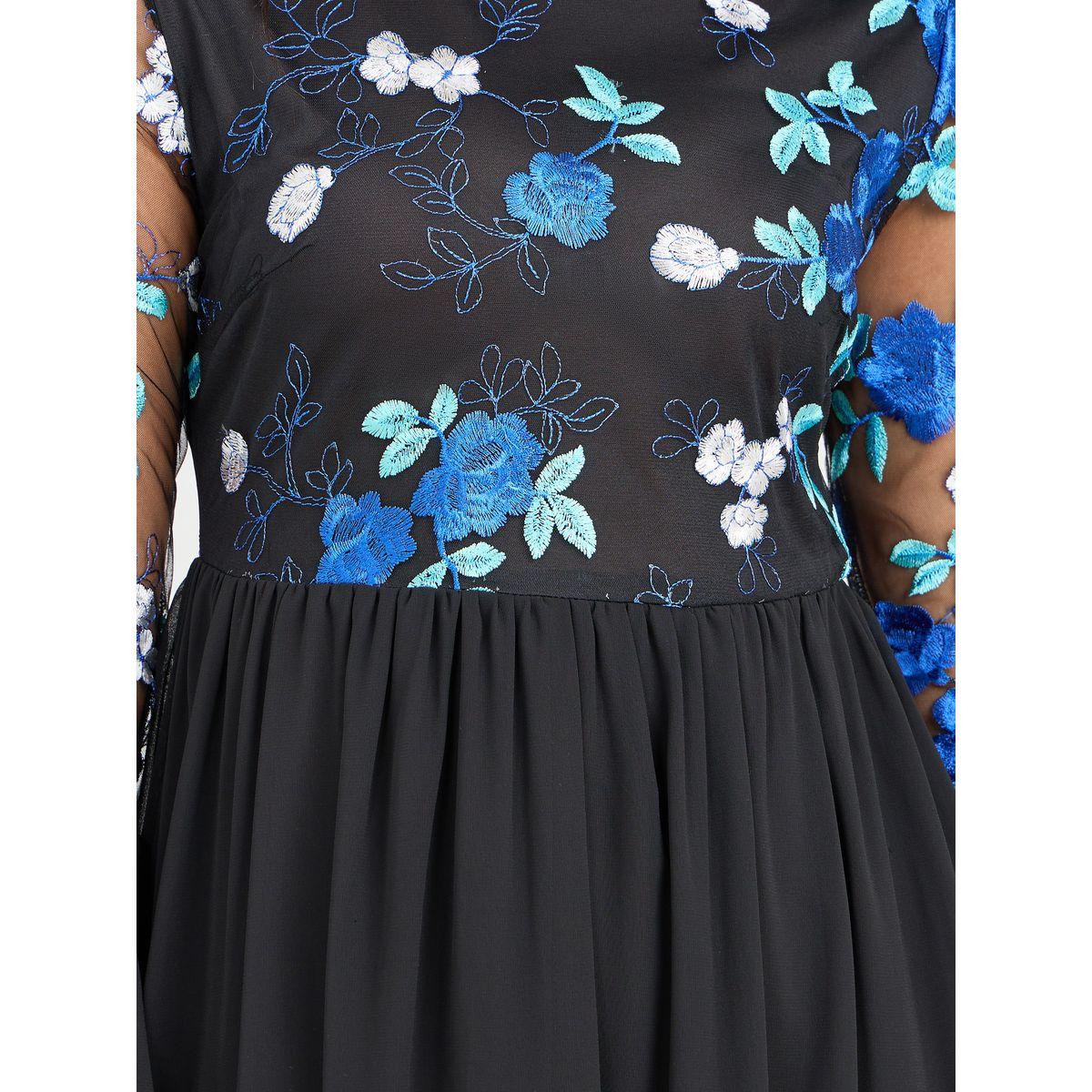 فستان طويل بحافة واسعة واكمام قلوت-women-clothing-dresses-image-3