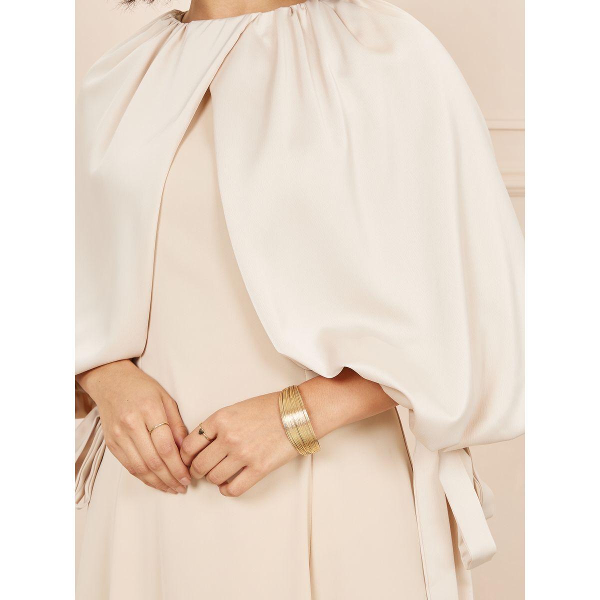 فستان طويل باكمام بالون مع اربطة-women-clothing-dresses-image-3