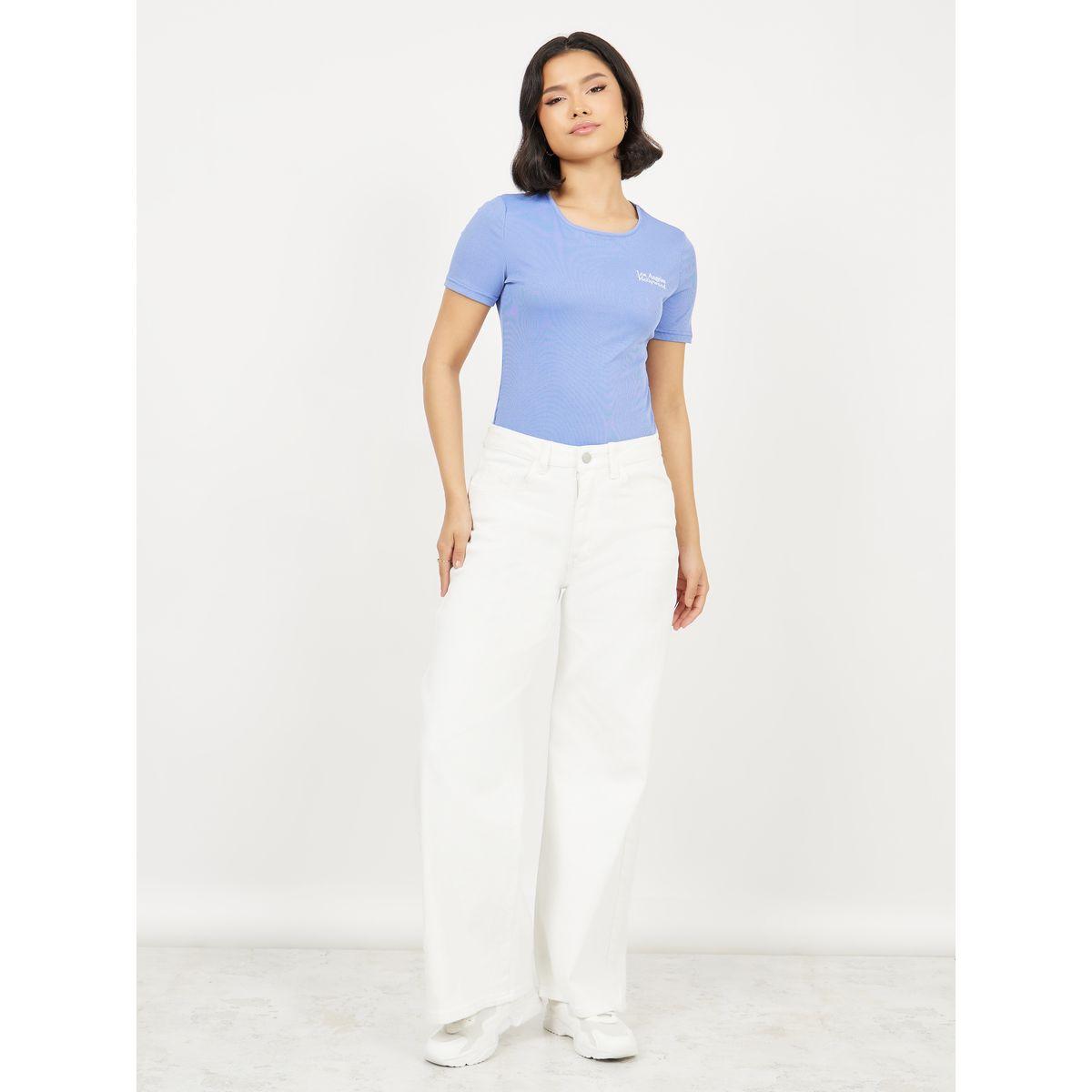Styli Ribbed Embroidered Los Angeles Fitted T-shirt-women-clothing-tshirts-image-3