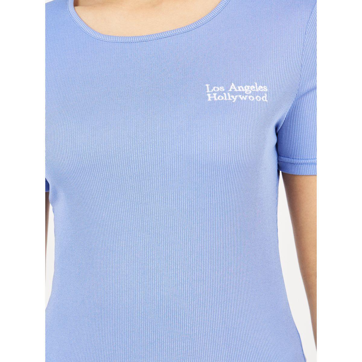 Styli Ribbed Embroidered Los Angeles Fitted T-shirt-women-clothing-tshirts-image-4