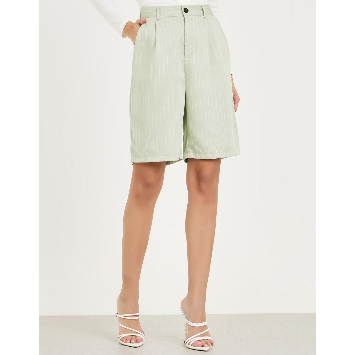 Styli Pinstriped Shorts with Pockets-women-clothing-bottoms-shorts-image-2