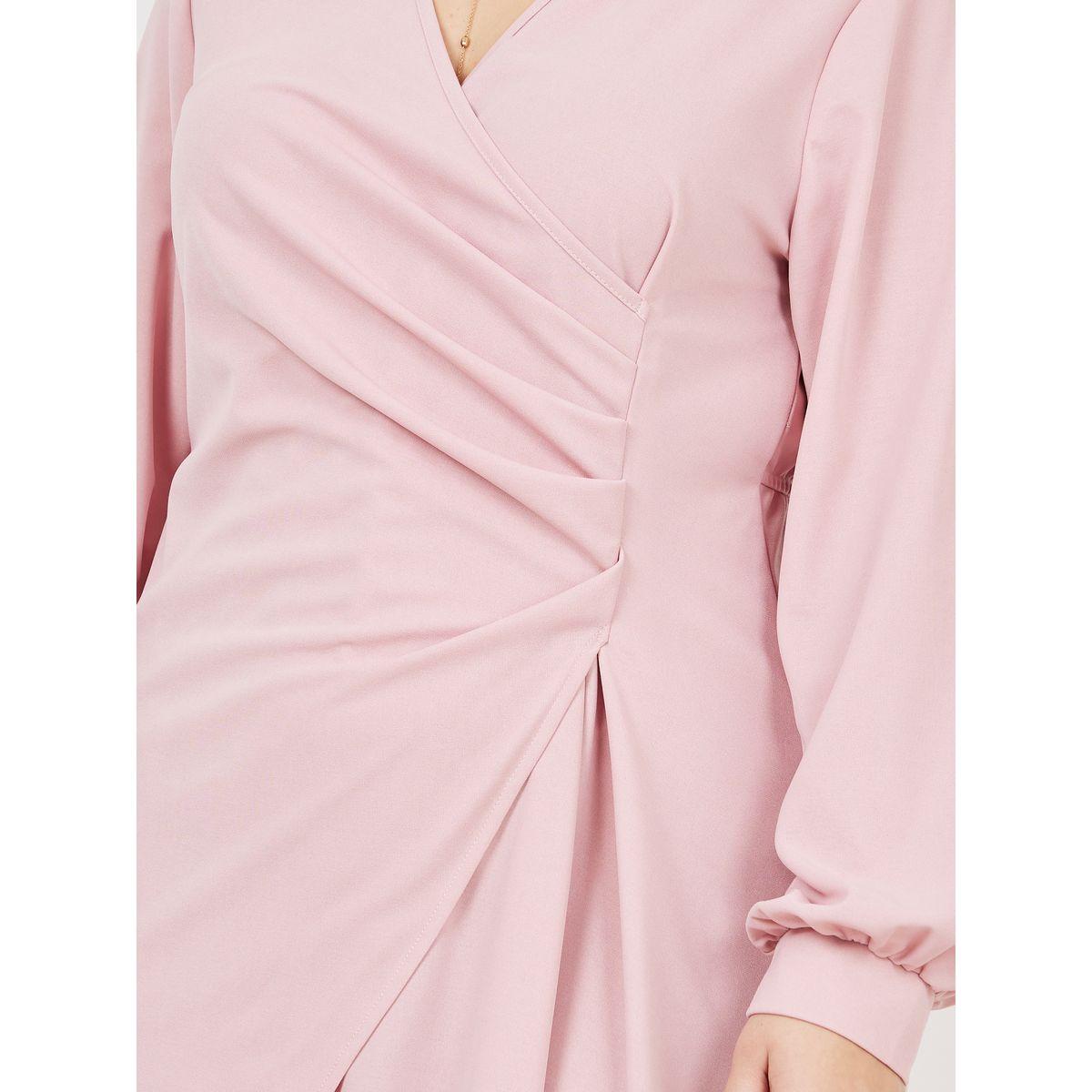 فستان ميدي بمقاس كبير وكسرات-women-clothing-dresses-image-3