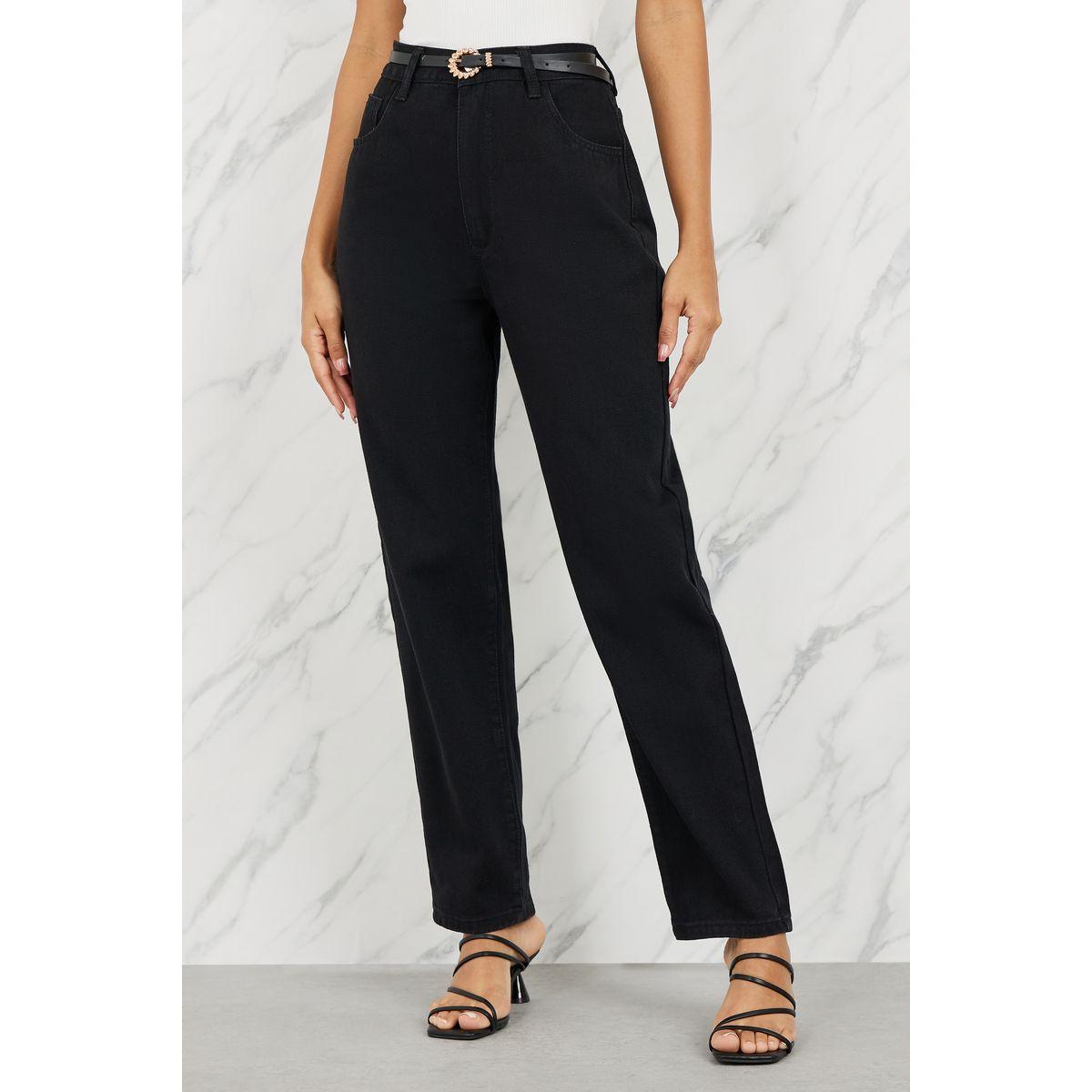 جينز بقصة مستدقة وخصر عالي-women-clothing-bottoms-jeans-image-1
