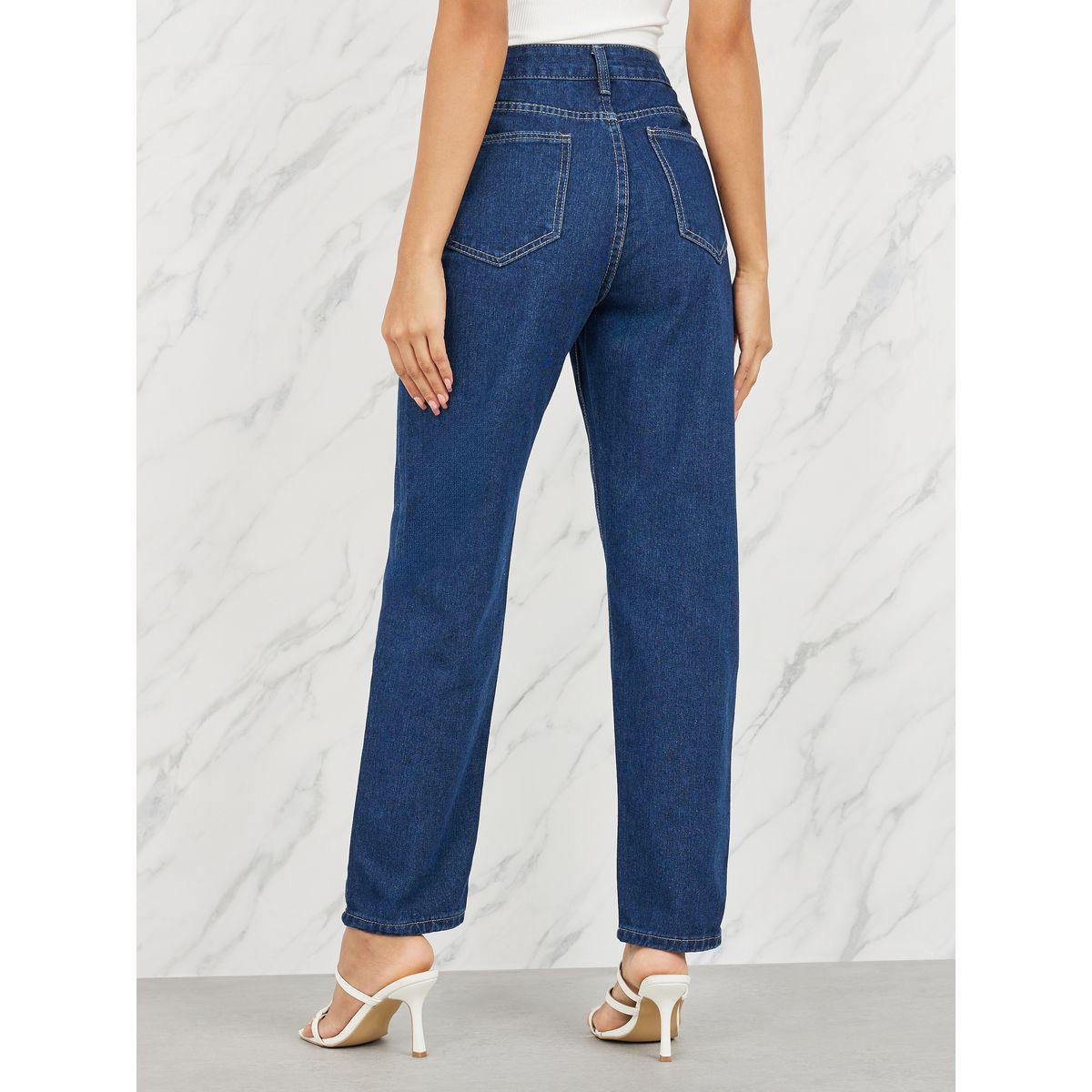 Styli High Rise Whisker Tapered Jeans-women-clothing-bottoms-jeans-image-4