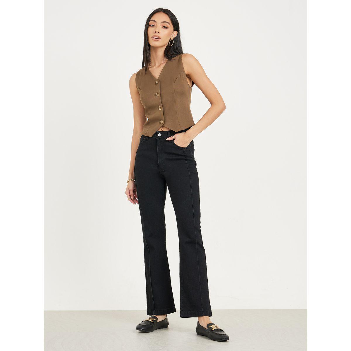 Styli Fit & Flare Pintuck Ankle Length Jeans-women-clothing-bottoms-jeans-image-1