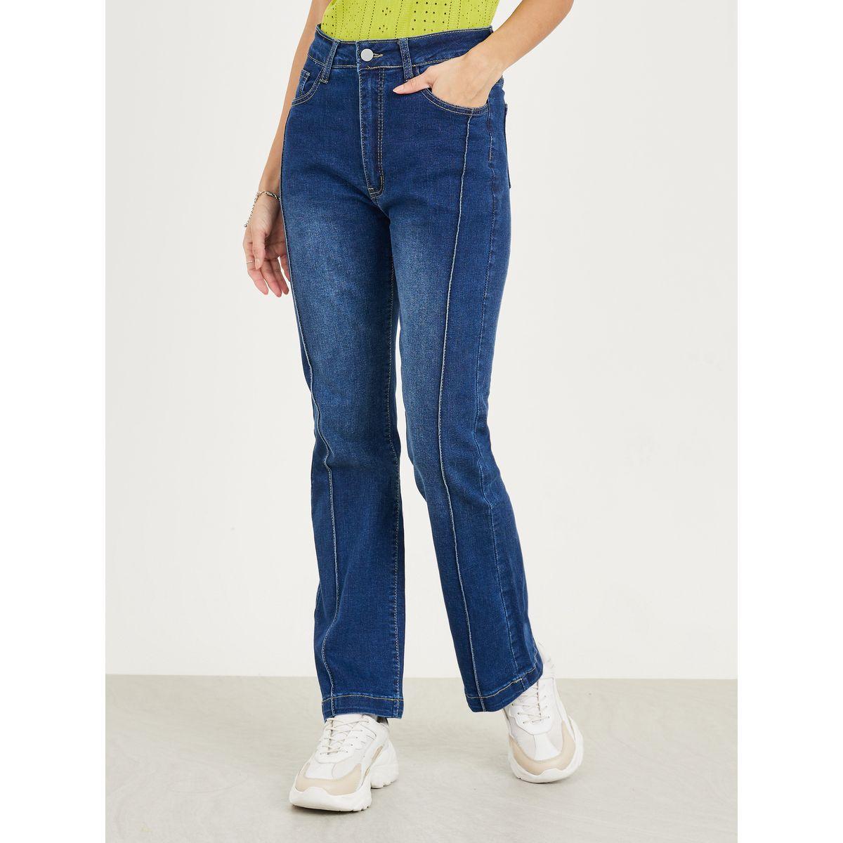 Styli Fit & Flare Pintuck Ankle Length Jeans-women-clothing-bottoms-jeans-image-1