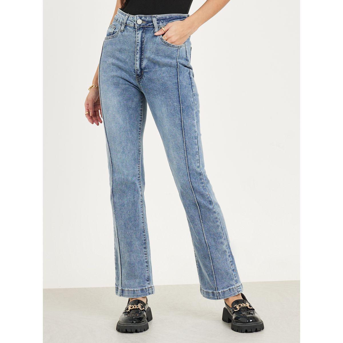 Styli Fit & Flare Pintuck Ankle Length Jeans-women-clothing-bottoms-jeans-image-2