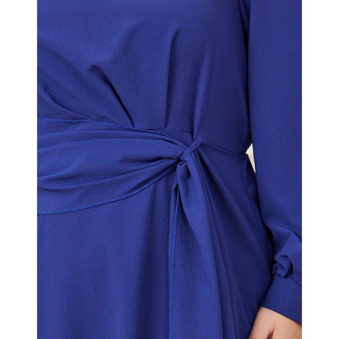 Styli Plus Front Tie Detail A-line Midi Dress-women-clothing-dresses-image-3