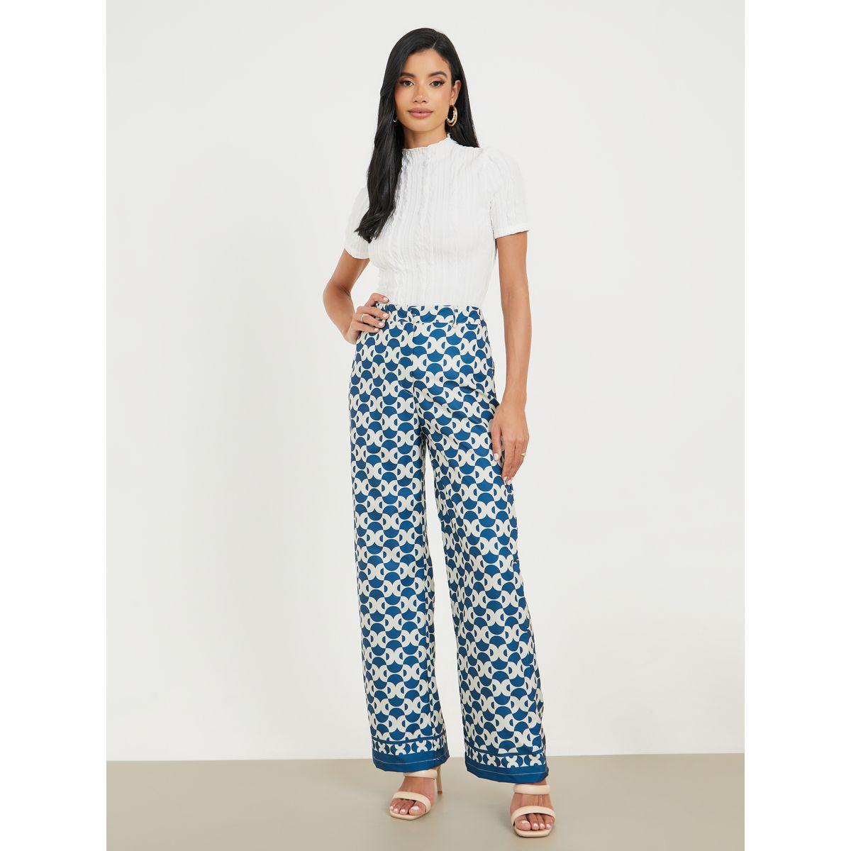 بنطال بقصة مستقيمة مع طبعة مجردة-women-clothing-bottoms-trousers-image-2