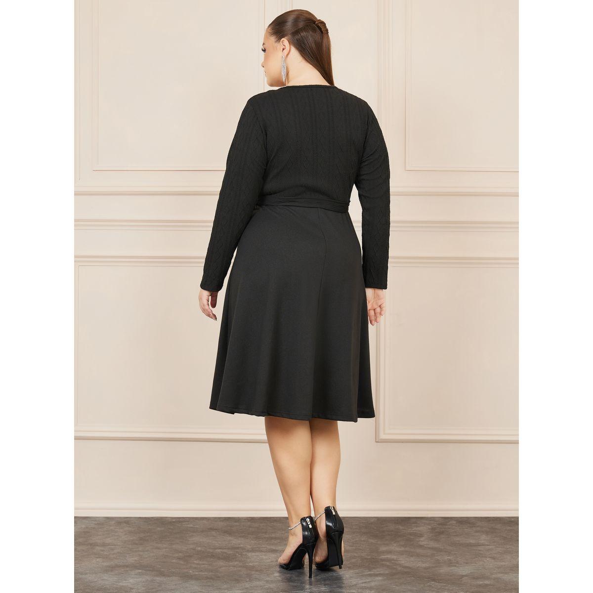 فستان ميدي محبوك برباط خصر-women-clothing-dresses-image-4