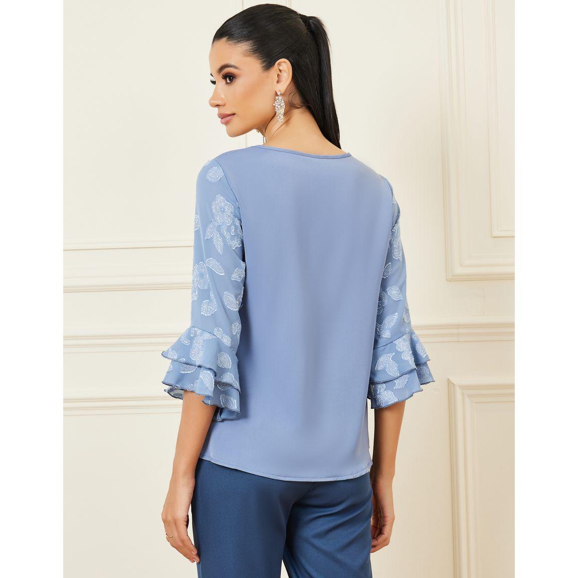 بلوزة جاكار بأكمام مكشكشة-women-clothing-shirtsandblouses-blouses-image-6