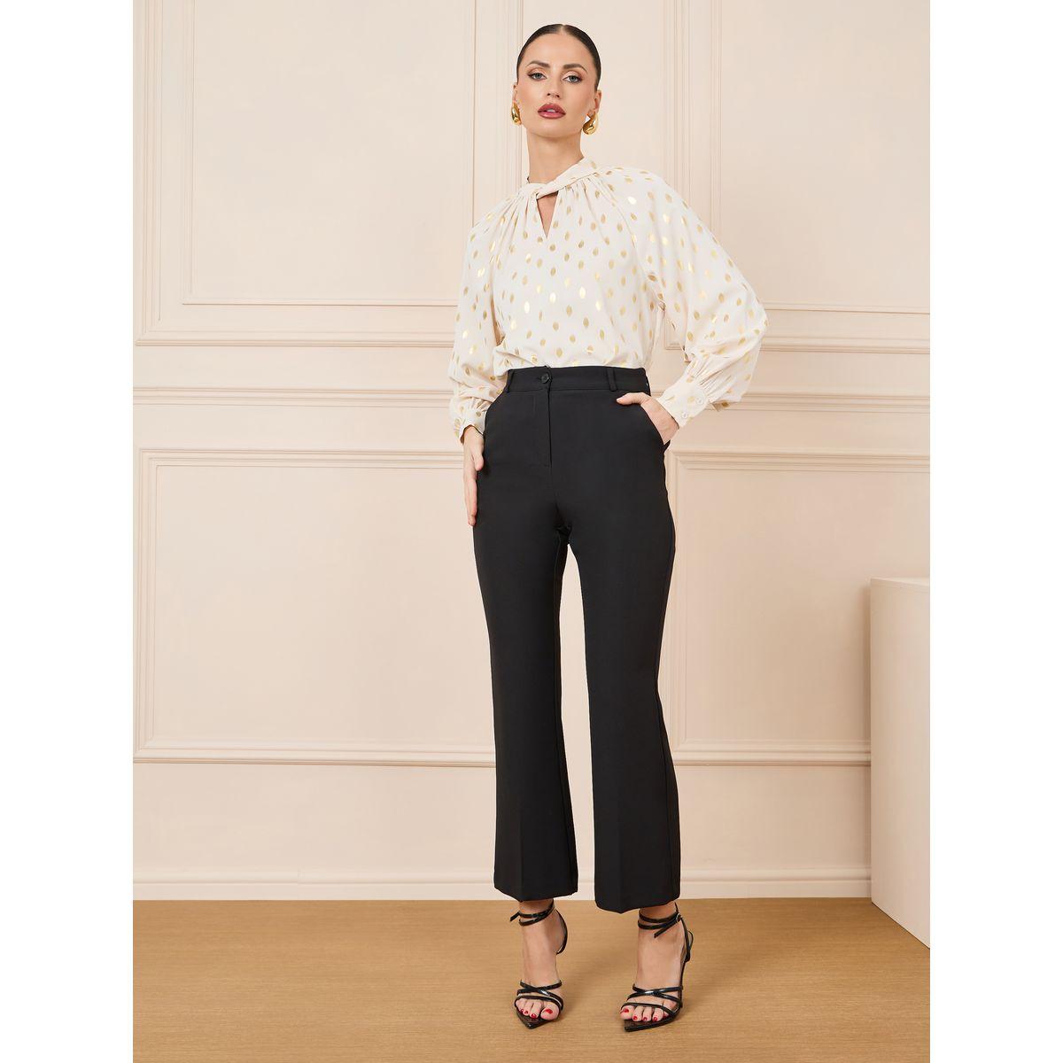Styli Foil Print Keyhole Neck Blouse-women-clothing-shirtsandblouses-blouses-image-4