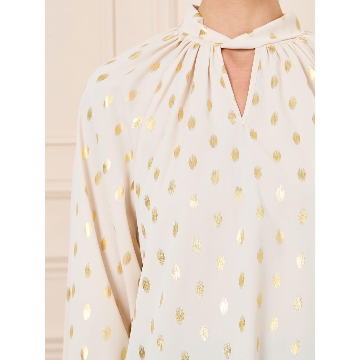 Styli Foil Print Keyhole Neck Blouse-women-clothing-shirtsandblouses-blouses-image-5