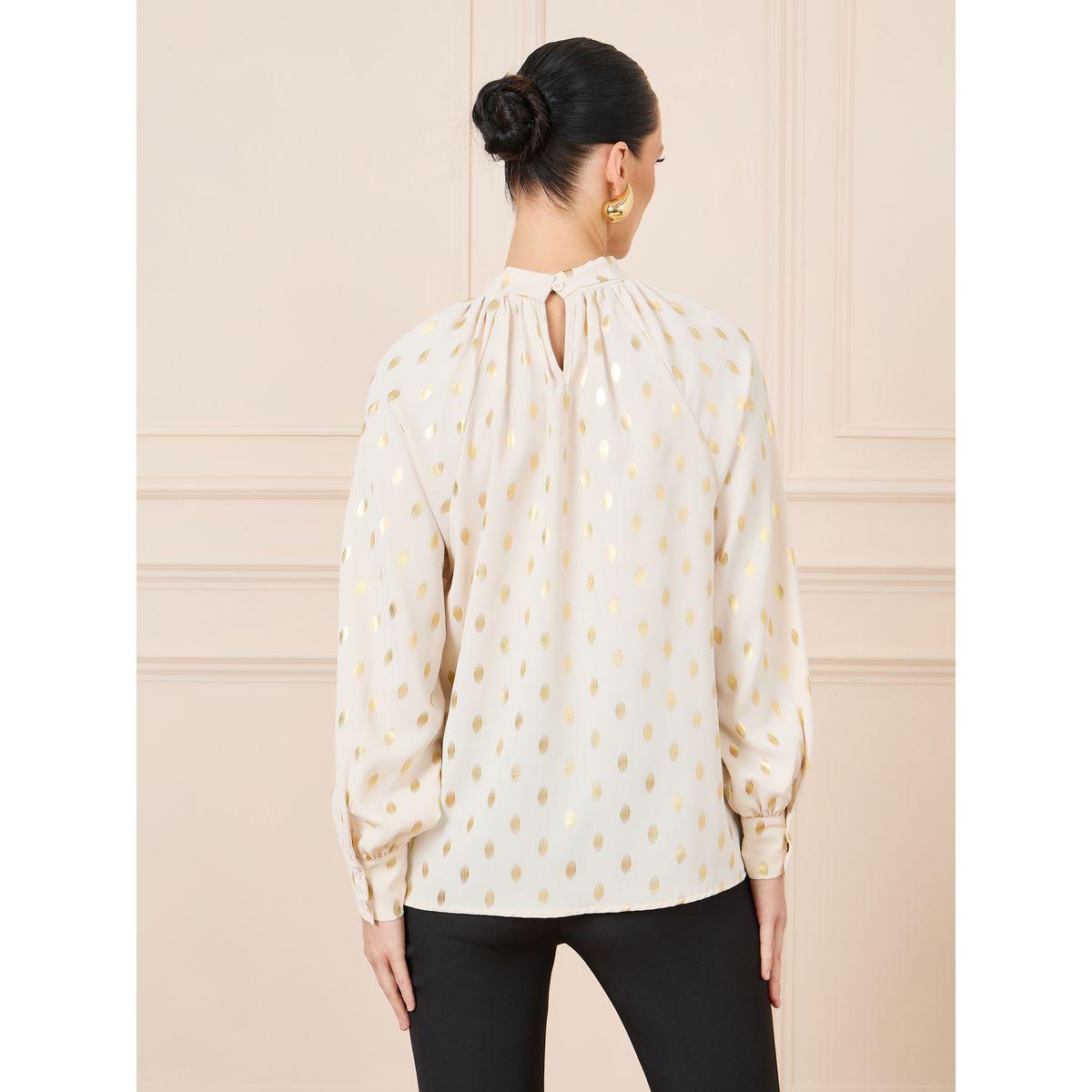 Styli Foil Print Keyhole Neck Blouse-women-clothing-shirtsandblouses-blouses-image-6