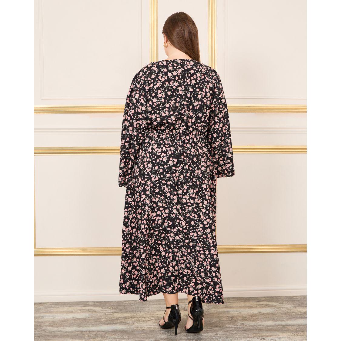 Styli Plus Ditsy Print Wrap Maxi Dress-women-clothing-dresses-image-4