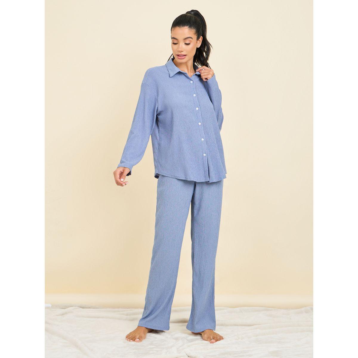 طقم من بنطال بيجاما وبلوزة طويلة-women-clothing-nightwear-pyjamas-longsets-image-2