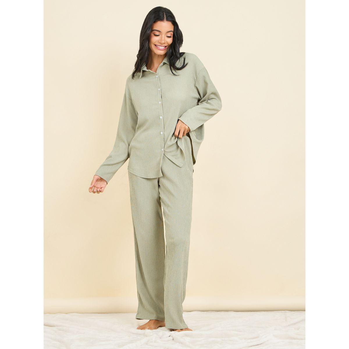 طقم من بنطال بيجاما وبلوزة طويلة-women-clothing-nightwear-pyjamas-longsets-image-2