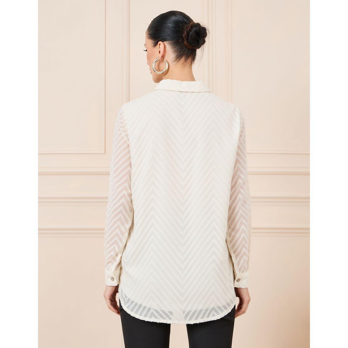 بلوزة مطبعة بنمط هندسي مع جيوب-women-clothing-shirtsandblouses-shirts-image-5
