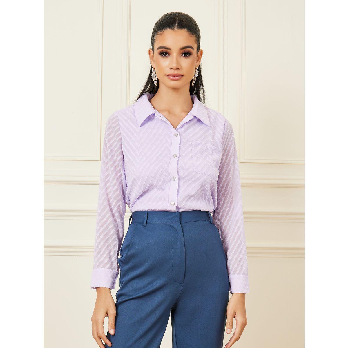 Styli Geo Pattern Pocket Detail Shirt-women-clothing-shirtsandblouses-shirts-image-1