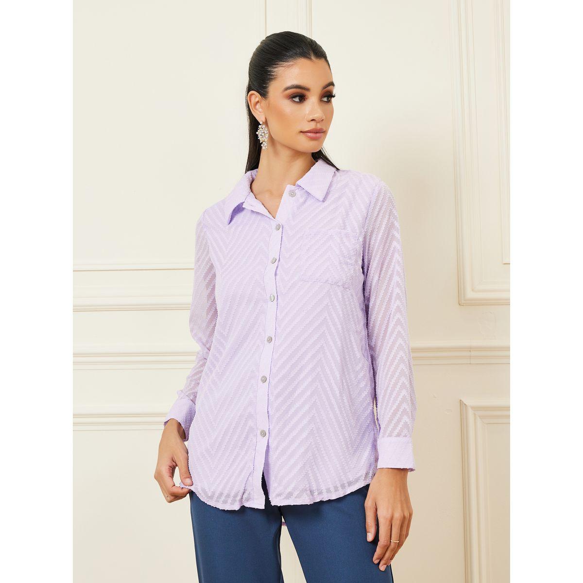Styli Geo Pattern Pocket Detail Shirt-women-clothing-shirtsandblouses-shirts-image-2