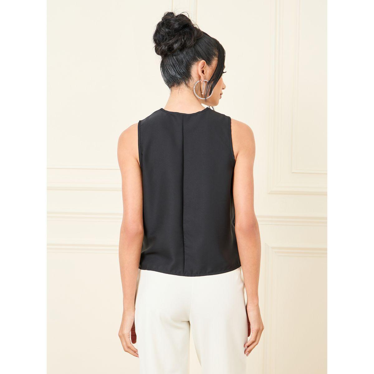 Styli Pleated V Neck Sleeveless Top-women-clothing-shirtsandblouses-blouses-image-5