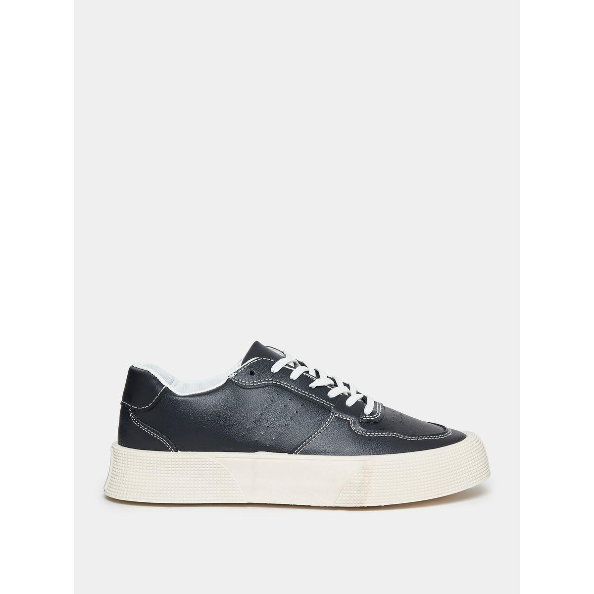 Styli Canvas Lace Up Platform Sole Sneakers-men-shoes-sneakers-image-1