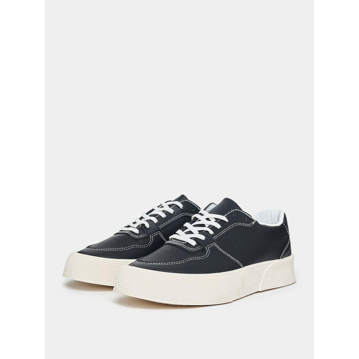Styli Canvas Lace Up Platform Sole Sneakers-men-shoes-sneakers-image-2