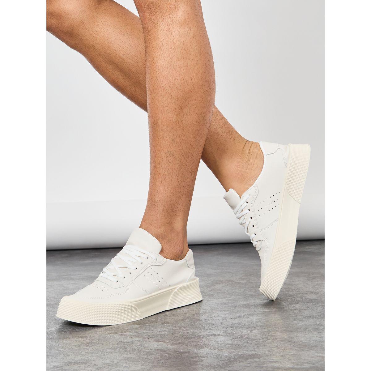 Styli Solid Lace Up Platform Sole Sneakers-men-shoes-sneakers-image-1