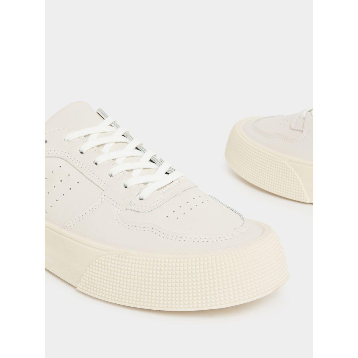 Styli Solid Lace Up Platform Sole Sneakers-men-shoes-sneakers-image-4