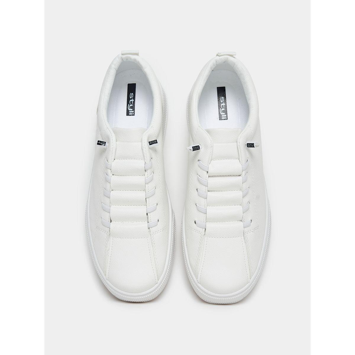 Styli Faux Leather Accent Platform Sole Sneakers-men-shoes-sneakers-image-4