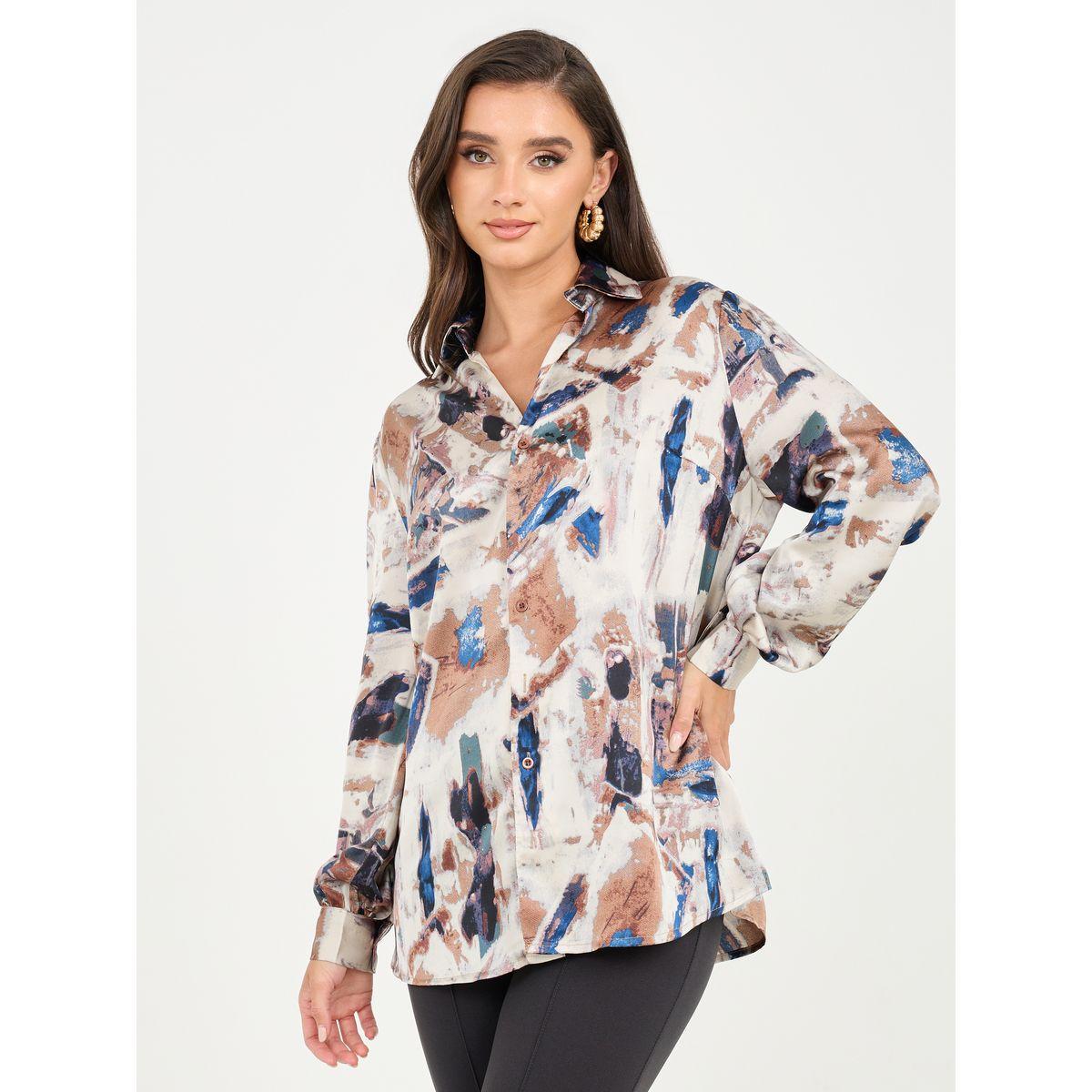 Styli Oversized Abstract Print Collared Long Sleeve Shirt-women-clothing-shirtsandblouses-shirts-image-1