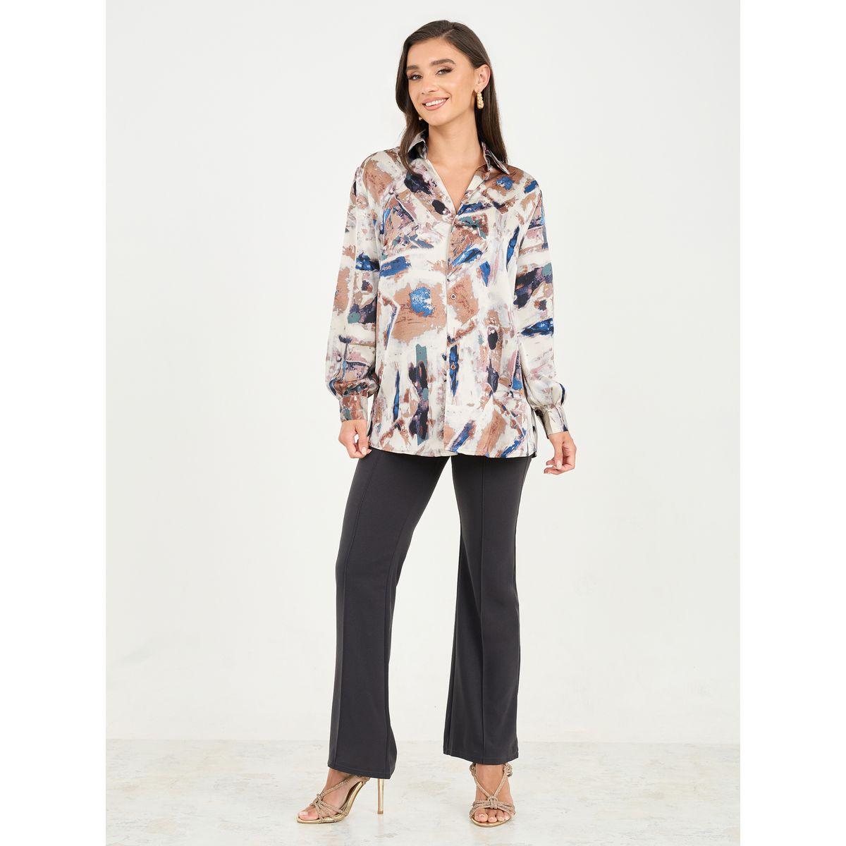 بلوزة واسعة باكمام طويلة وطبعة مجردة-women-clothing-shirtsandblouses-shirts-image-2
