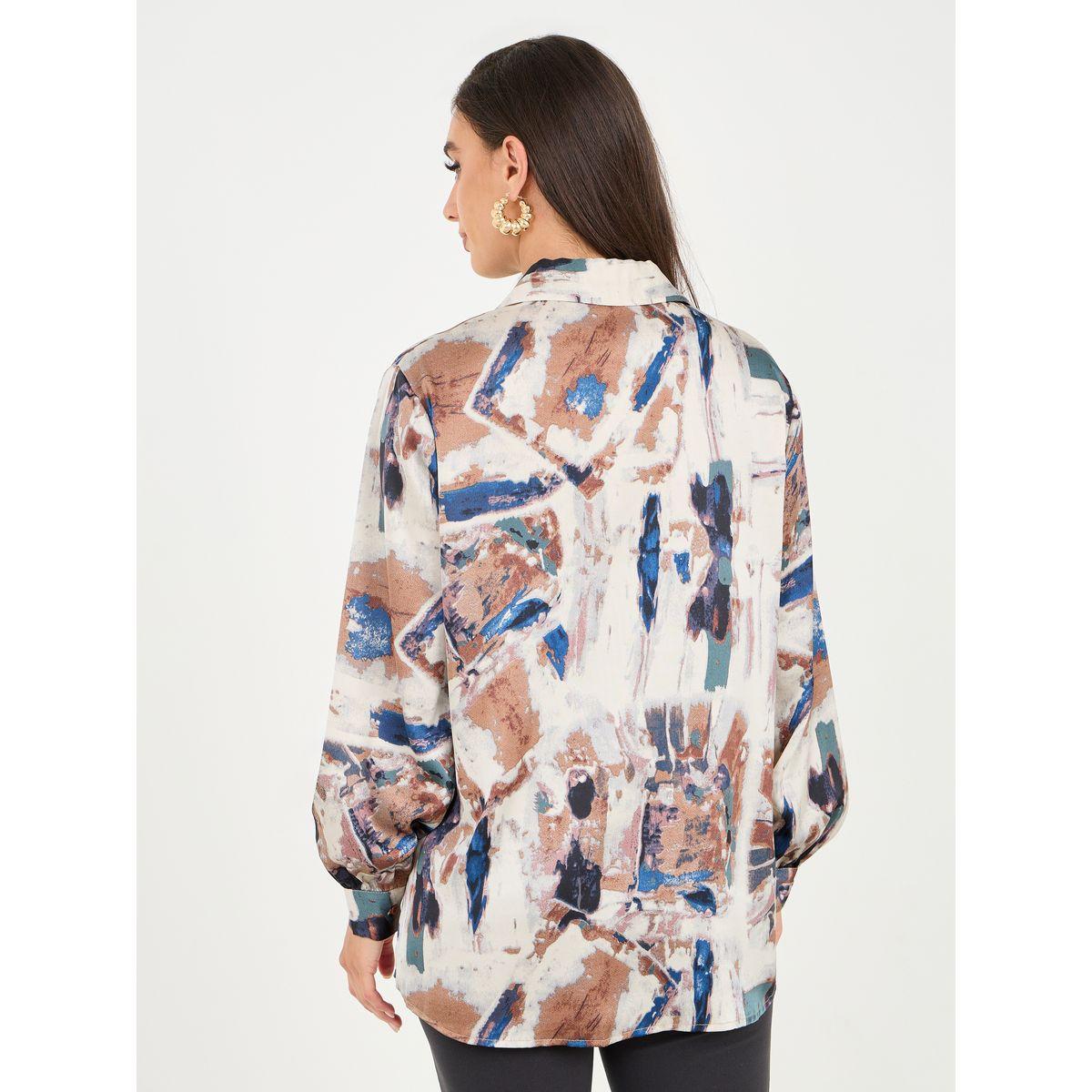 بلوزة واسعة باكمام طويلة وطبعة مجردة-women-clothing-shirtsandblouses-shirts-image-4