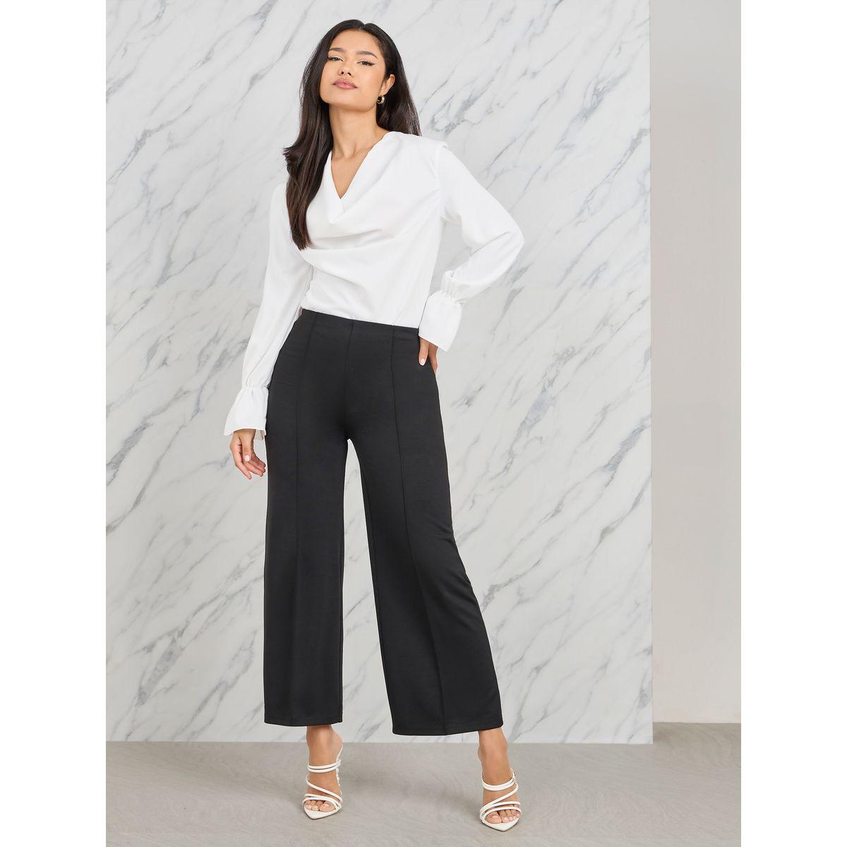 Styli V Neck Long Sleeves Solid Bodysuit-women-clothing-tshirts-image-2