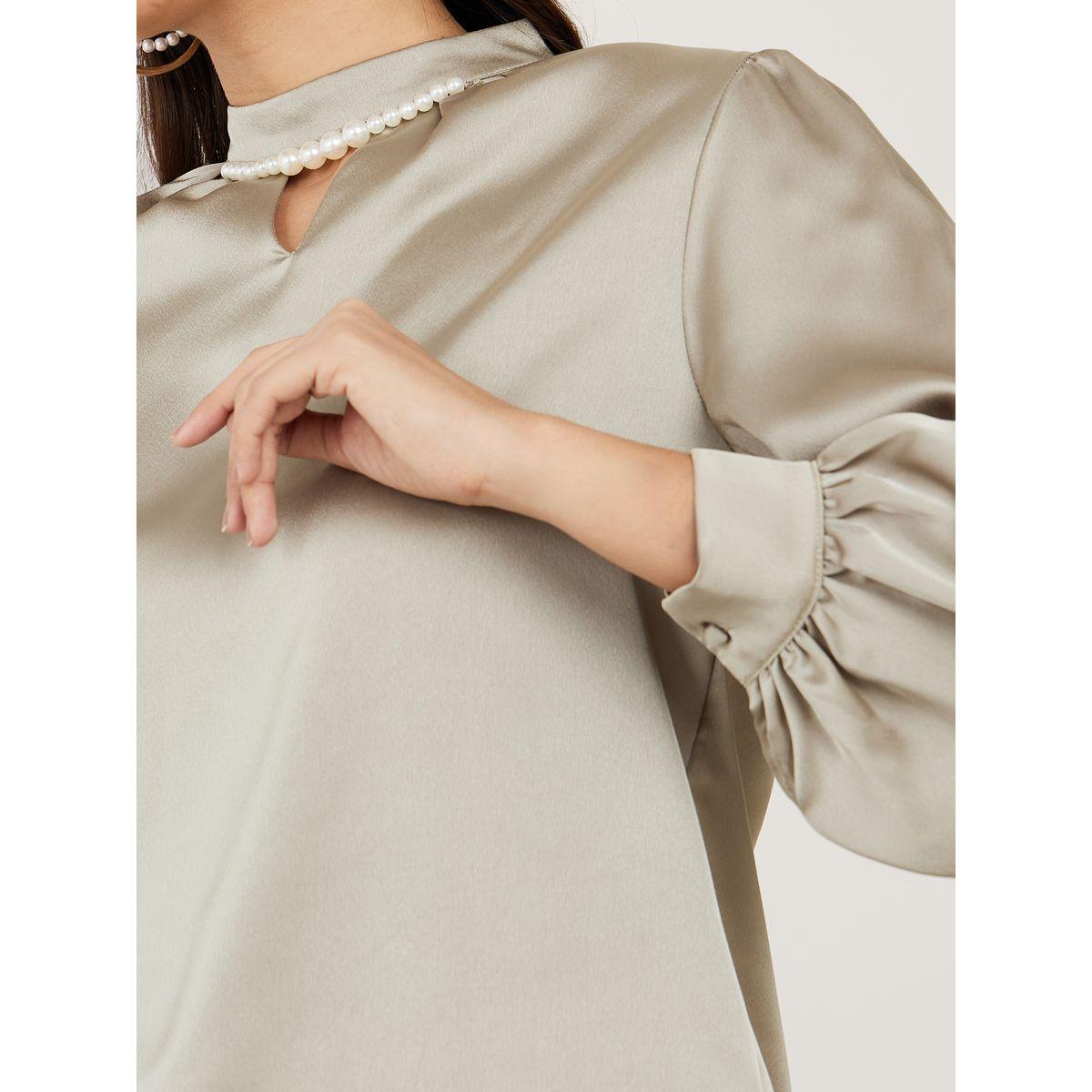 Styli Pearl Detail Keyhole Neck Blouse-women-clothing-shirtsandblouses-blouses-image-4