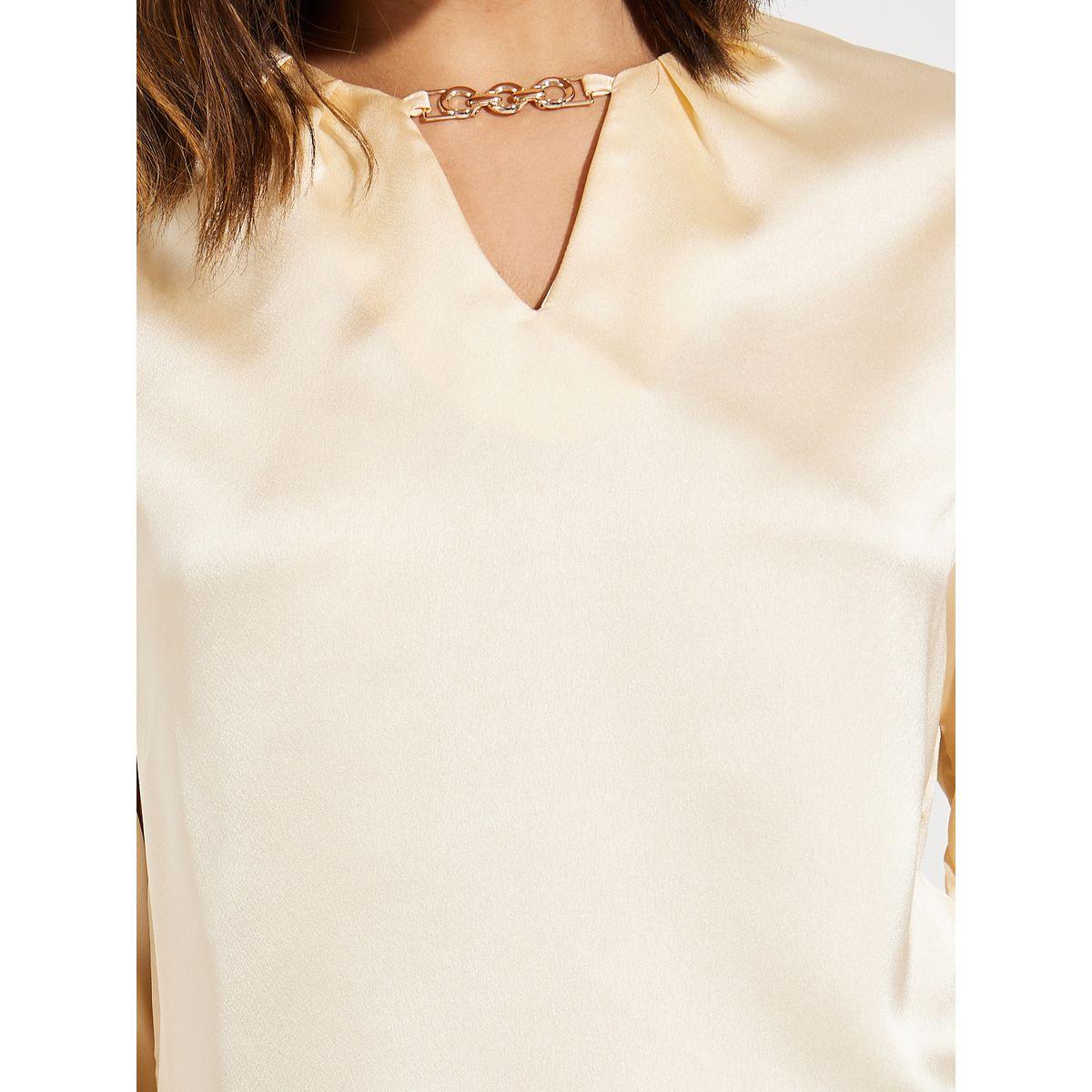 Styli Keyhole Neck Chain Detail Satin Blouse-women-clothing-shirtsandblouses-blouses-image-3