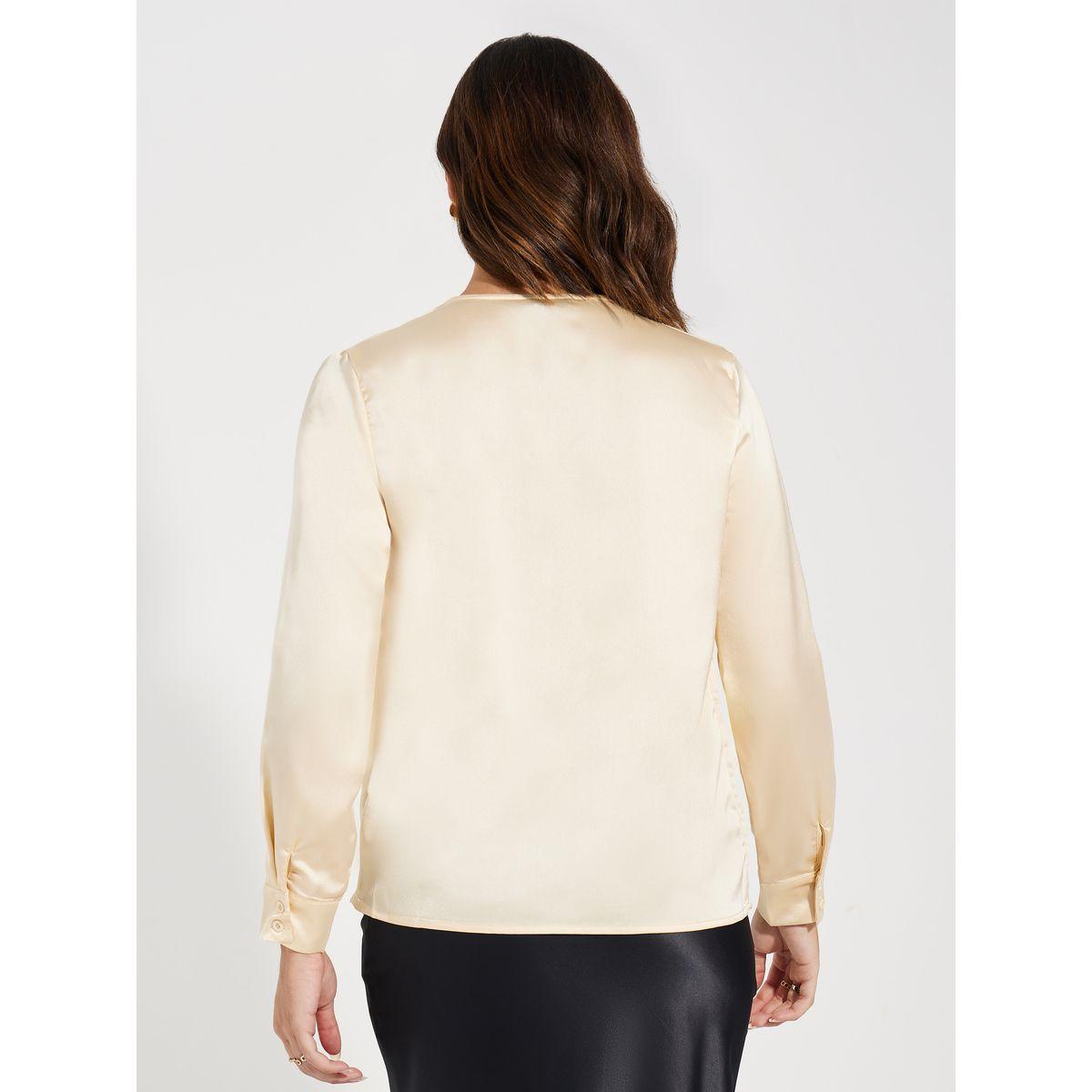 Styli Keyhole Neck Chain Detail Satin Blouse-women-clothing-shirtsandblouses-blouses-image-4