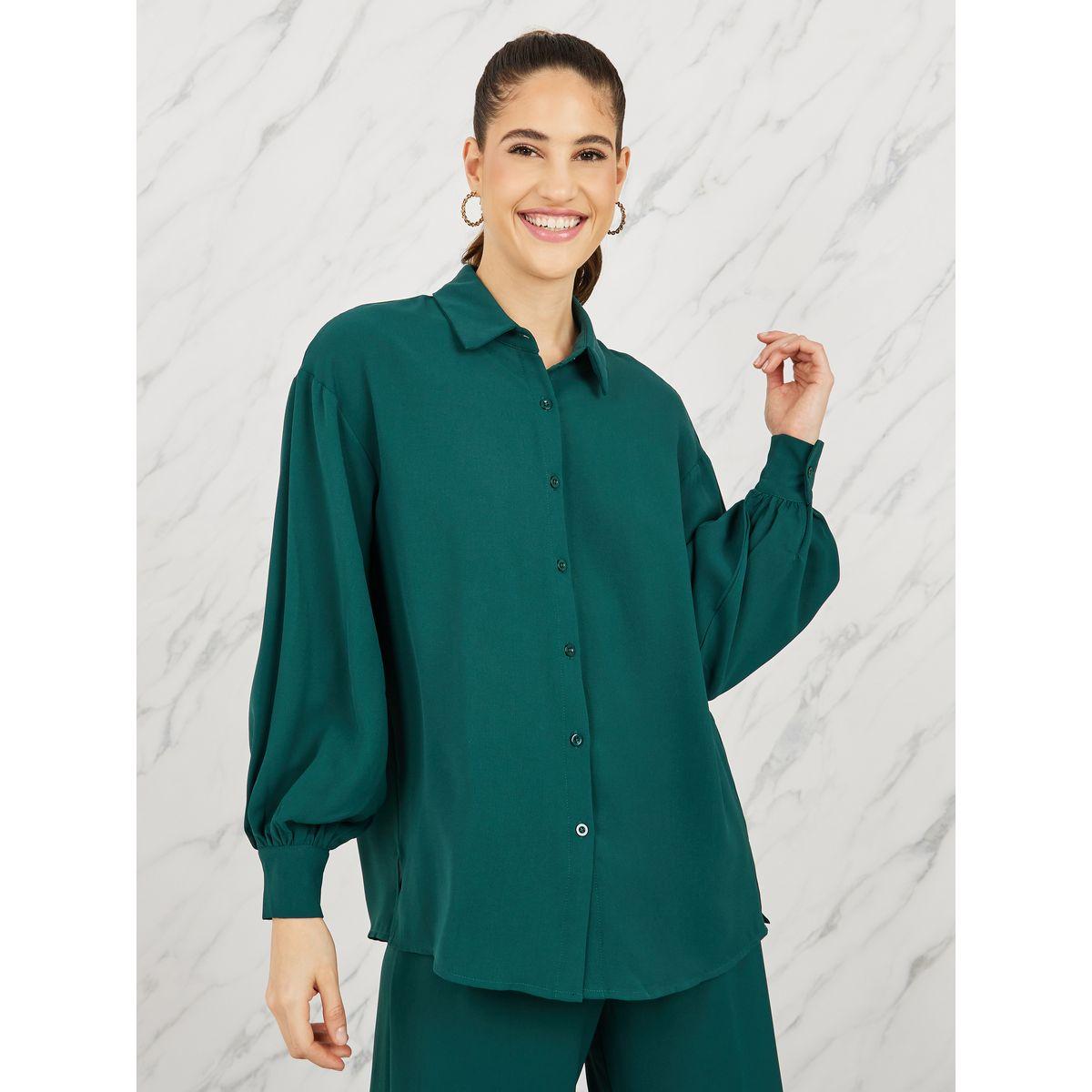 Styli Oversized Curved Hem Shirt and Wide Leg Pant Set-women-clothing-coordsets-image-2