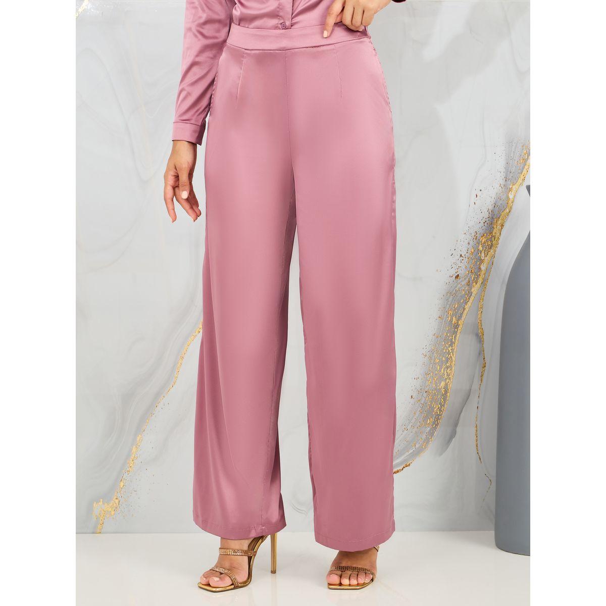 Styli Satin Slim Fit Shirt and Tailored Pant Set-women-clothing-coordsets-image-5