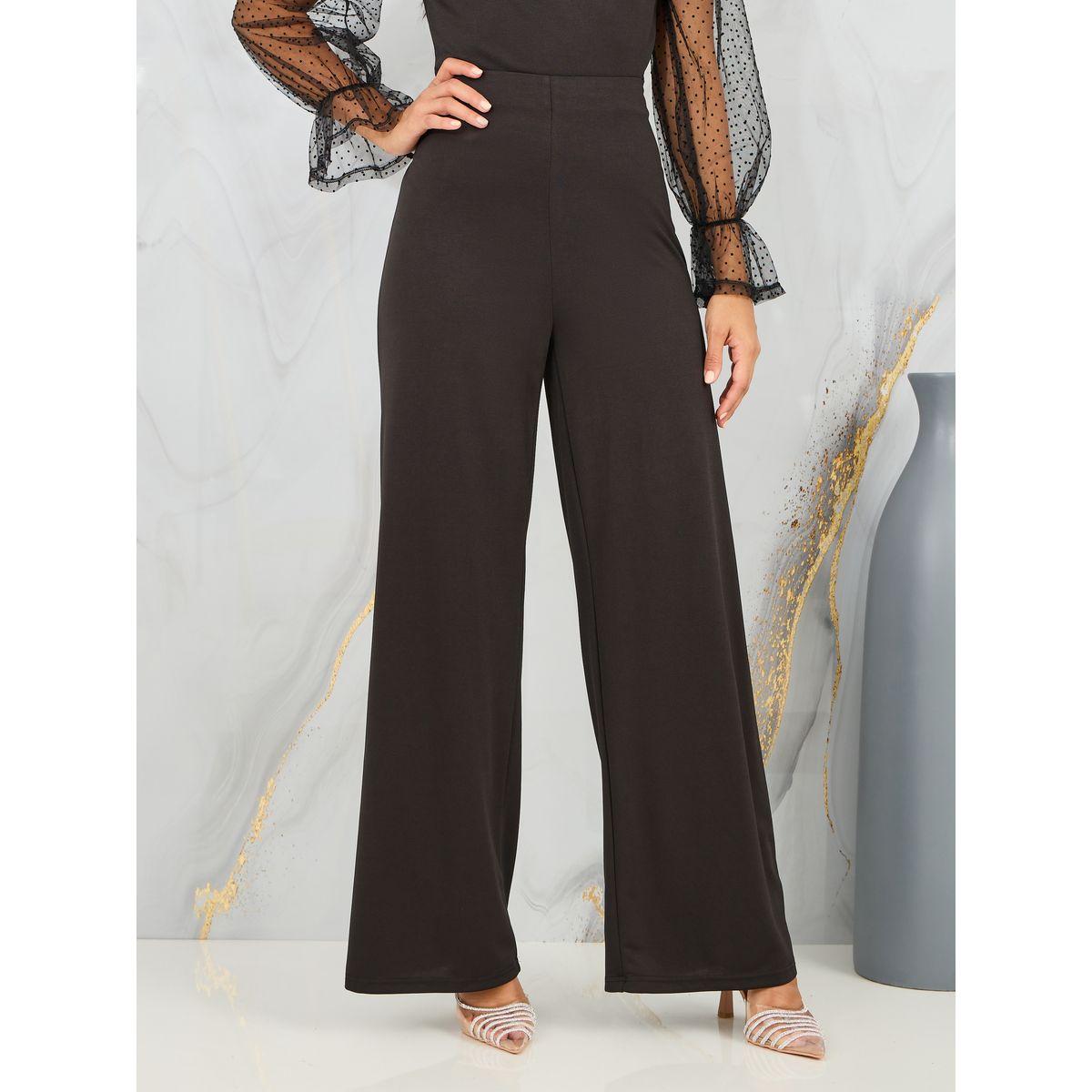 مجموعة من بنطال أنيق مع بلوزة بأكمام شبكية-women-clothing-coordsets-image-5