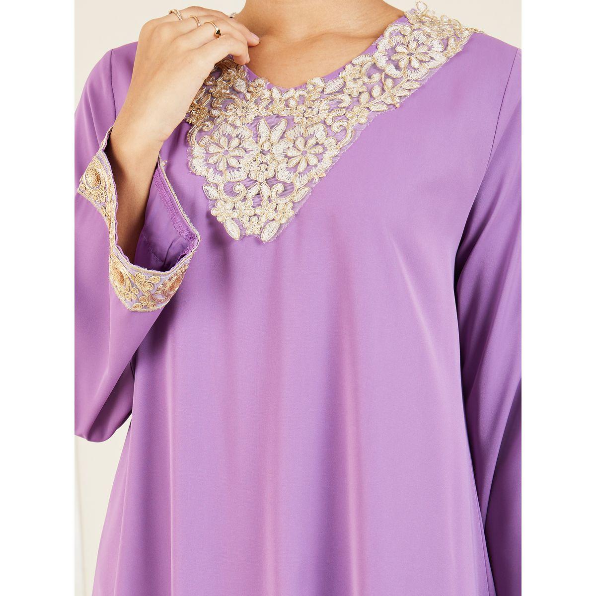 Styli Embroidered Lace Trim Jalabiya-women-arabicclothing-jalabiyas-image-3
