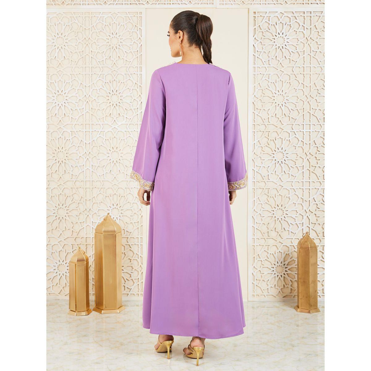 Styli Embroidered Lace Trim Jalabiya-women-arabicclothing-jalabiyas-image-4