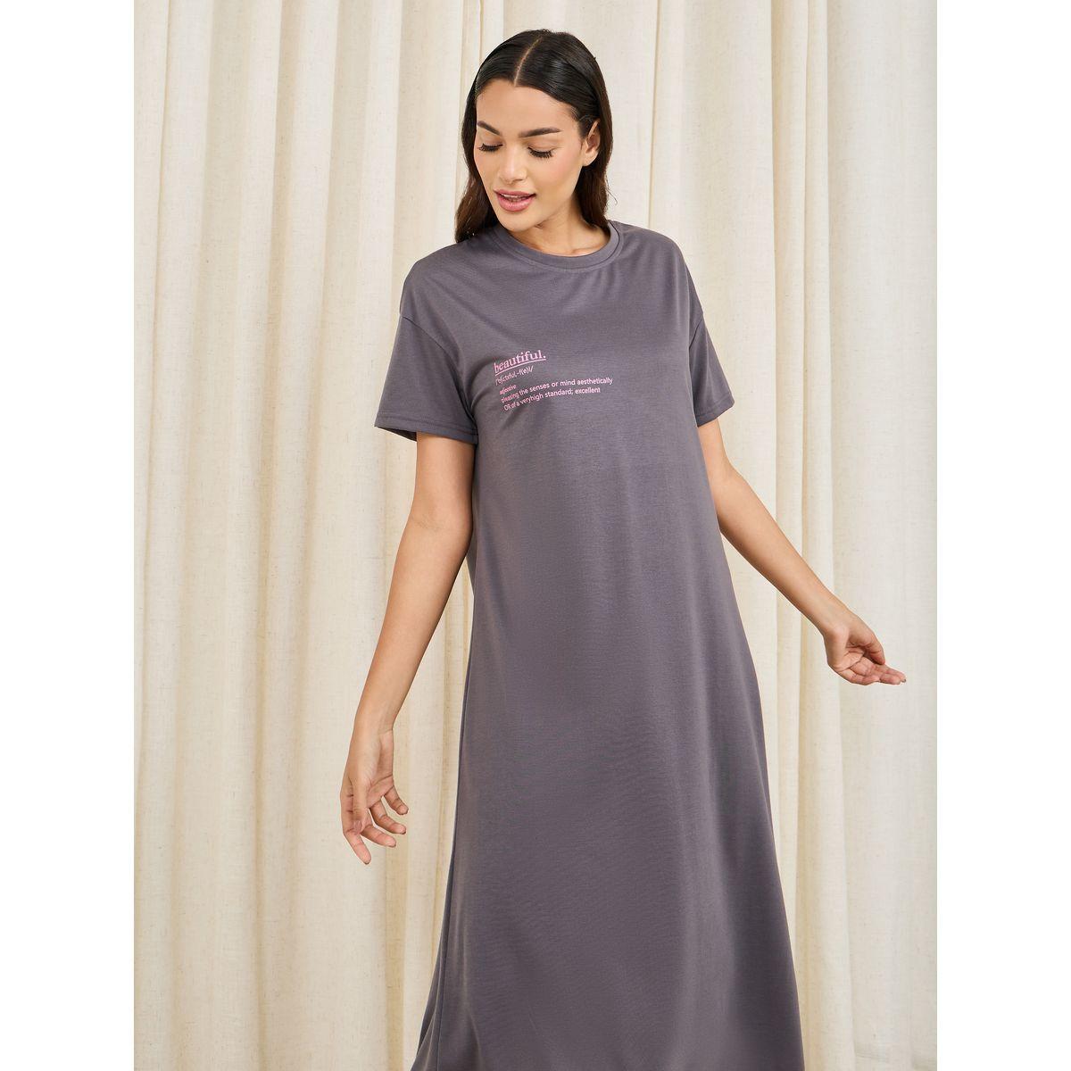 قميص نوم مطبع بكتابة مع اكتاف منخفضة-women-clothing-nightwear-nighties-image-2