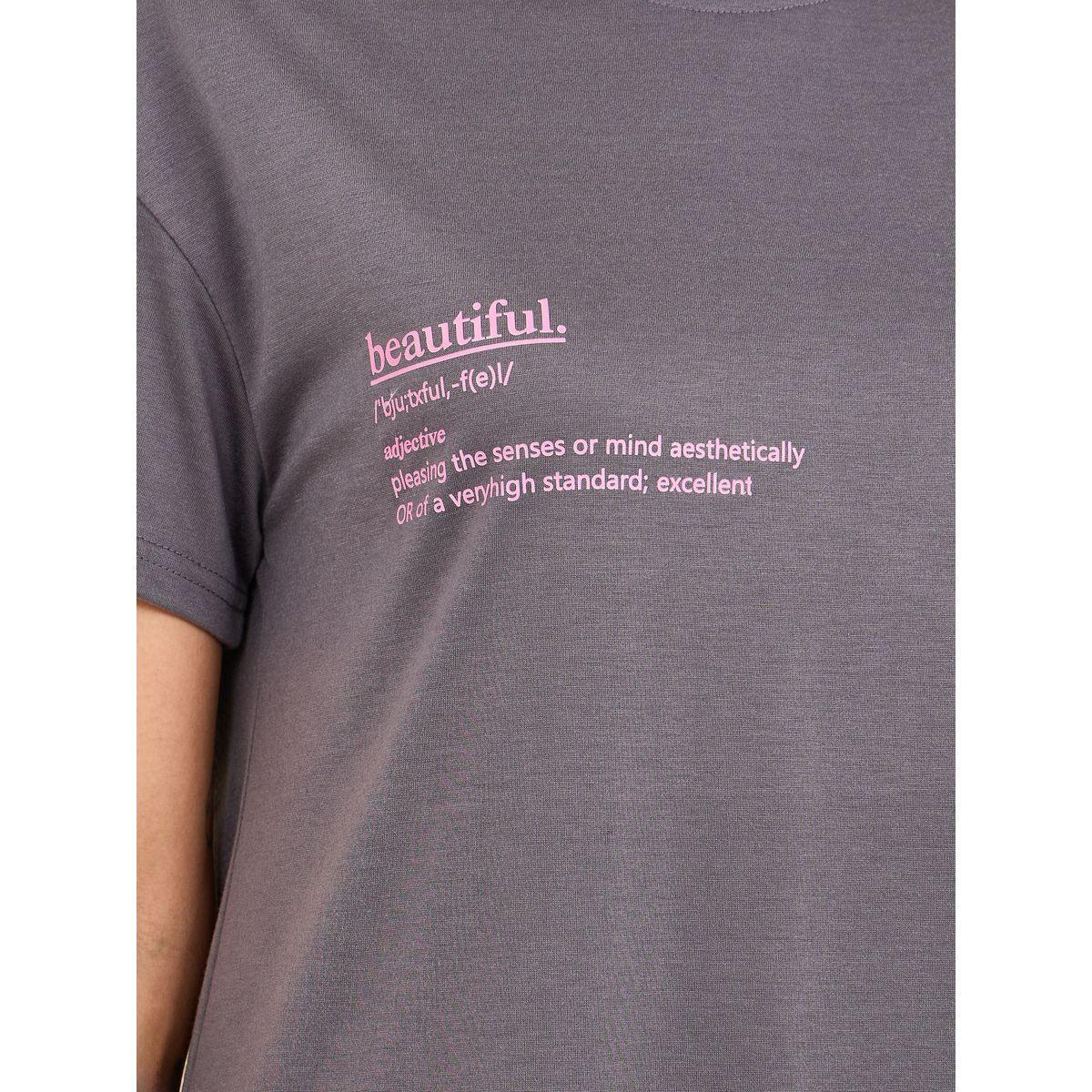 Styli Unwind Beautiful Slogan Print Drop Shoulder Sleep T-Shirt-women-clothing-nightwear-nighties-image-3